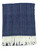 Alashan Cashmere Cotton & Acrylic "The Adirondack Herringbone" Woven Throw in Harbor Blue 