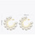 Measurements for the Patra Jordan Not Your Sunday Pearls Hoop Earrings with alternating pearl design in gold 