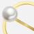 Patra Jordan Halo Pearl Ring features an imitation pearl in a smooth gold circle  