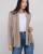 Claudia Nichole 100% Cashmere Mini Duster in Natural