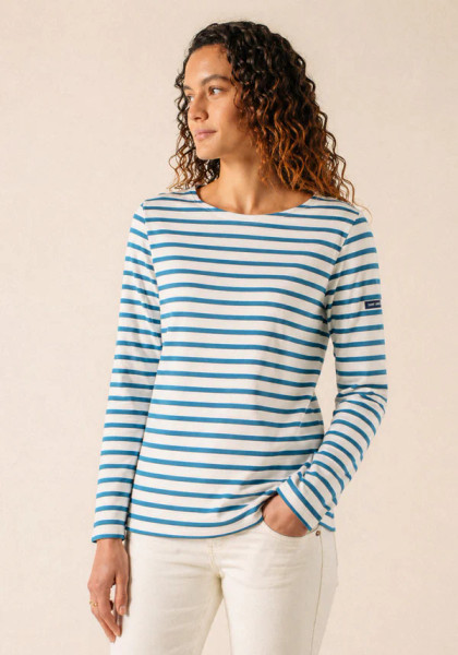 Saint James Women's Minquidame Breton Sailor Striped Shirt 
