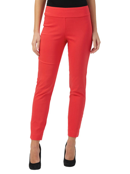 Krazy Larry  Pull-On Ankle Pants in Tomato Red 
