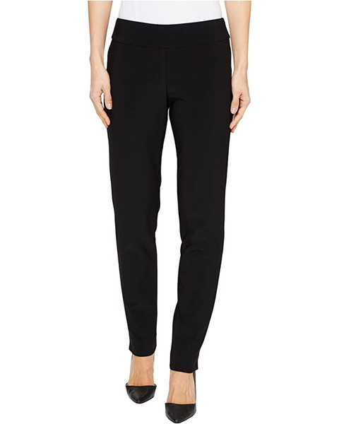 Krazy Larry Microfiber Skinny Pull-On Dress Pants in Black. 