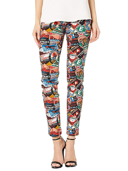Krazy Larry Pull-On Ankle Pants in a fun Passport print. 