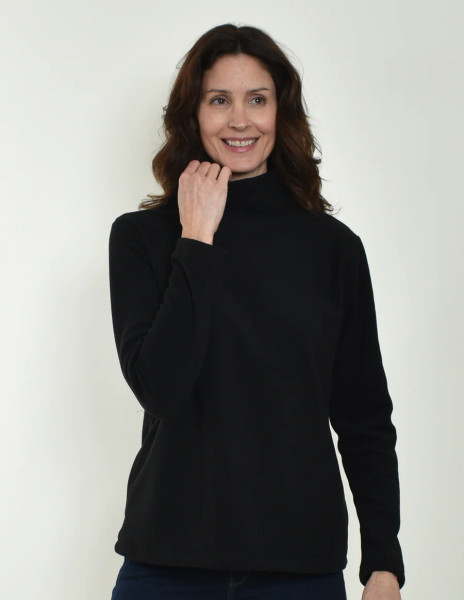 Southwind Apparel Acadia Fleece Top in Black