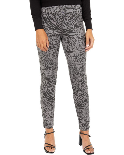 Krazy Larry Pull-On Ankle Pants in Black Zebra Ultra Suede
