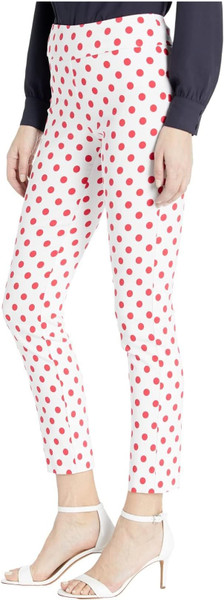 Krazy Larry Pull-On Ankle Pants in Watermelon Polka Dots