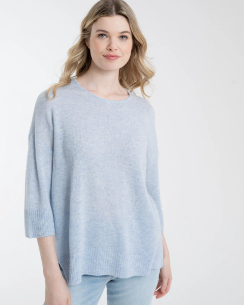 100% Cashmere Laid Back Crew Neck Tee 