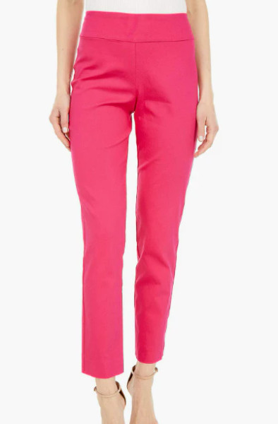 Krazy Larry Pull-On Denim Ankle Pants in color Pink