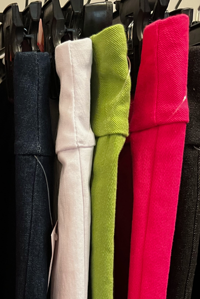 Krazy Larry Pull-On Denim Ankle Pants in color Pink