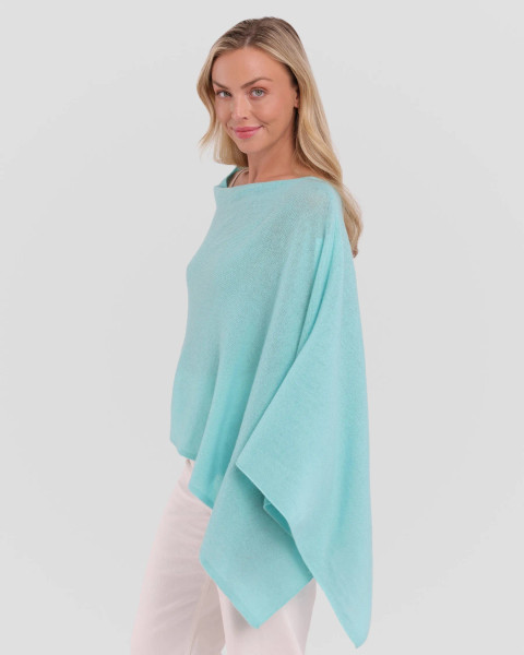 Alashan Cashmere Cashmere Draped Dress Topper in Hawaiian