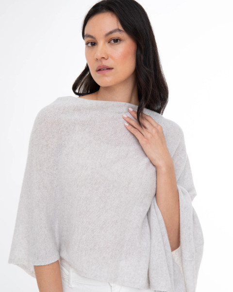 Alashan cashmere  Cashmere Draped Dress Topper in Latte