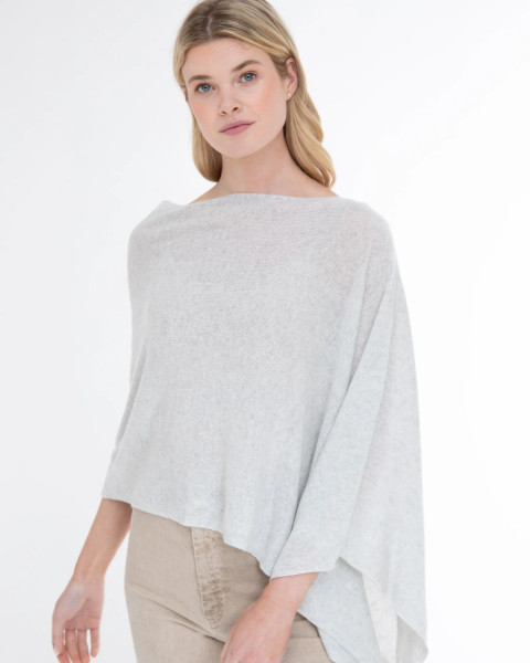 Alashan cashmere  Cashmere Draped Dress Topper in Cloud 