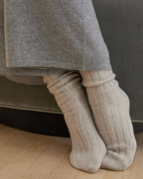 Alashan Cashmere 100% Cashmere Ribbed Socks