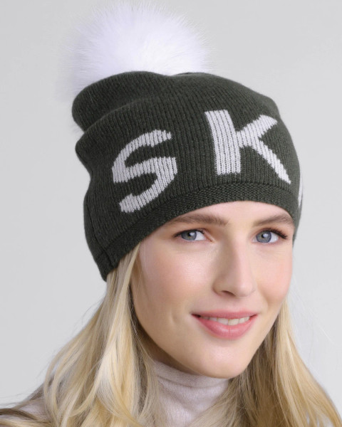 Alashan Cashmere 100% Soft Merino Wool SKI Pompom Hat