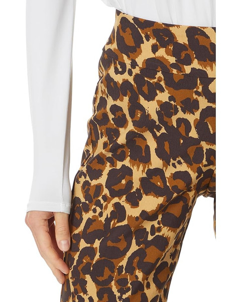 Krazy Larry Pull-On Ankle Pants in Camel Leopard