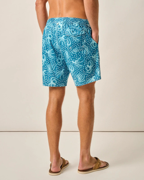 Johnnie-O Men's The Half Elastic 7" Surf Shorts - Big Blue