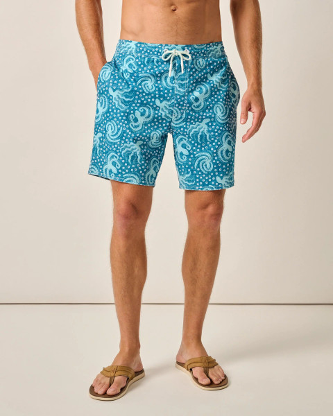 Johnnie-O Men's The Half Elastic 7" Surf Shorts - Big Blue