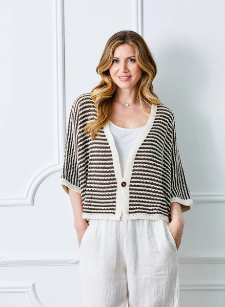 Suzy D London Fantasia Short Stripe Cardigan