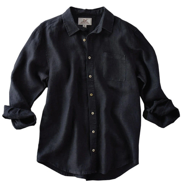 Madda Fella Men's Ernest Long Sleeve Linen Shirt 