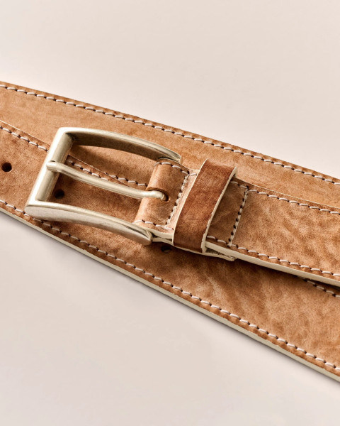 Johnnie-O Men's Painted Edge Leather Belt