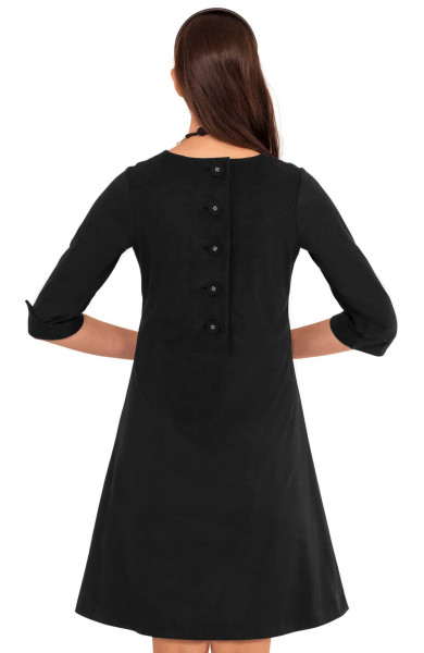 Gretchen Scott's Ultra Suede Button Back Swing Dress