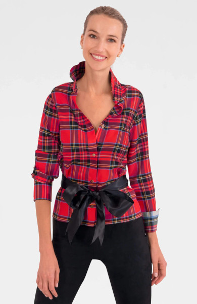 Gretchen Scott's Duke of York Comfy Cozy Red Plaid Shirt 
