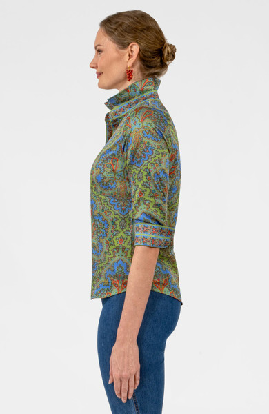 Gretchen Scott's Passion Paisley Boyfriend Shirt 
