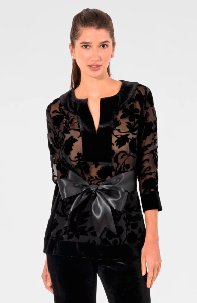 Gretchen Scott's Black Luxe Garden Signature Tunic