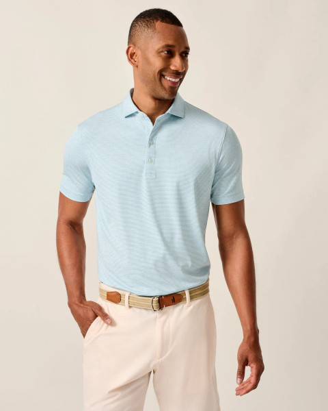 Johnnie-O Men's Lyndonn Stripe Performance Jersey Polo