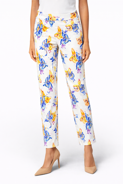 Krazy Larry Pull-On Ankle Pants in Two Butterflies