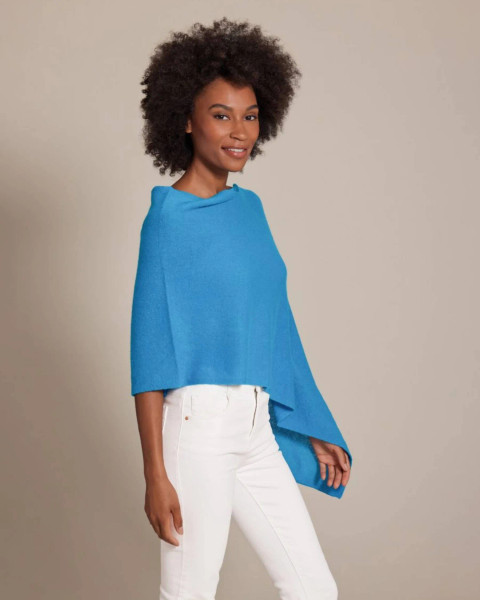 Alashan cashmere Cashmere Draped Dress Topper in Mosaic