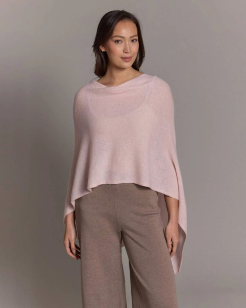 Alashan cashmere Cashmere Draped Dress Topper in Lip Gloss