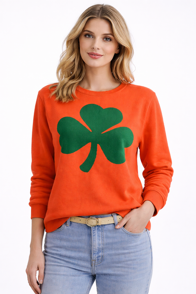 Pearl and Camo Women's Lucky Charm Shamrock Sweater