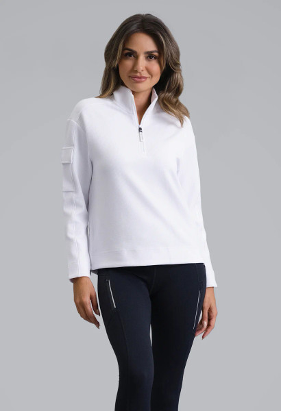 Ibkul Women's Micro Waffle Knit 1/4 Zip Pullover