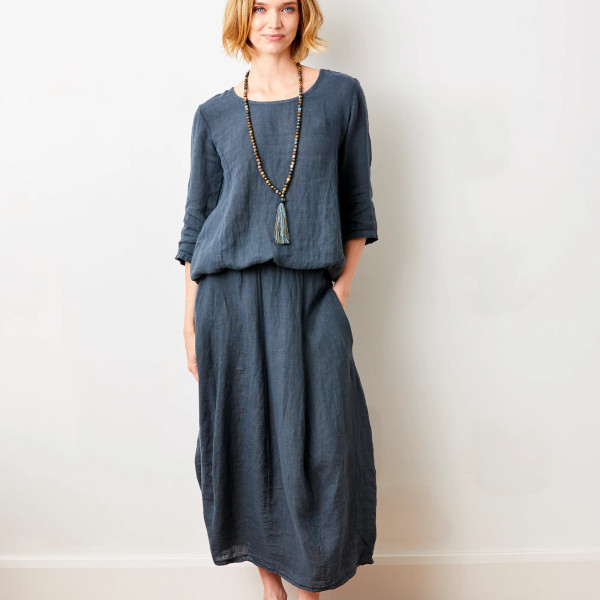 Suzy D London's Solene Bubble Linen Skirt