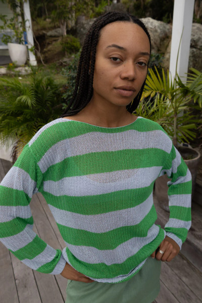 Hiho Women's Fisherman Boat Neck Sweater