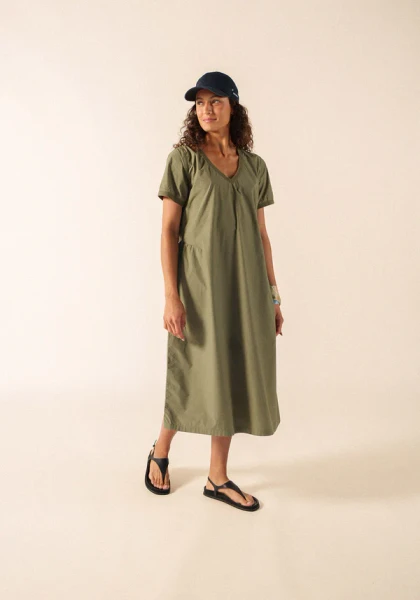 Saint James Morgane V-Neck Cotton Dress
