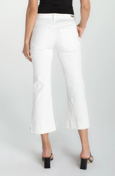 Liverpool Los Angeles Hannah Crop Flare with Wide Hem & Slit