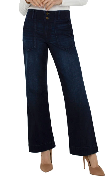 Liverpool Los Angeles Patch Pocket Wide Leg Trouser