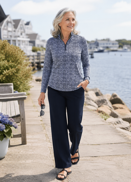 IBKÜL Amani Long Sleeve Mock Neck Top