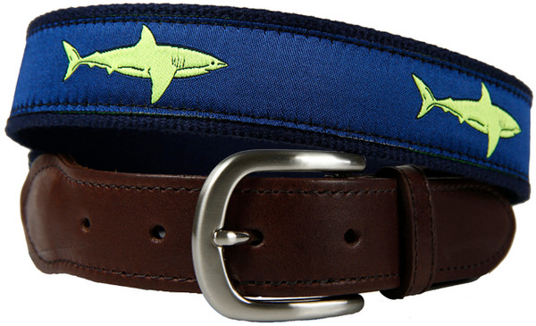 Belted Cow Shark Belt Lime Leather Tab Belt | Island Pursuit | Free shipping over $00