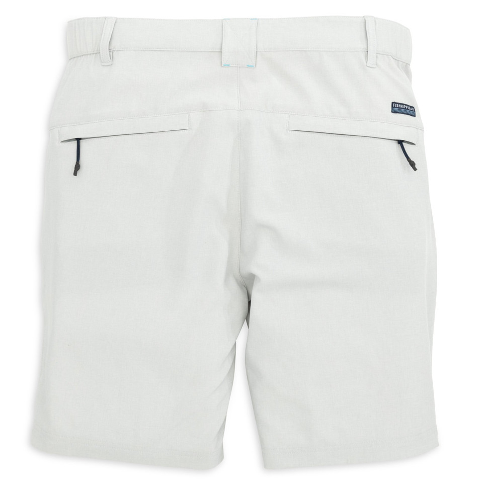 Back View Of Fish Hippie Waterside Tech Short in Cloud 