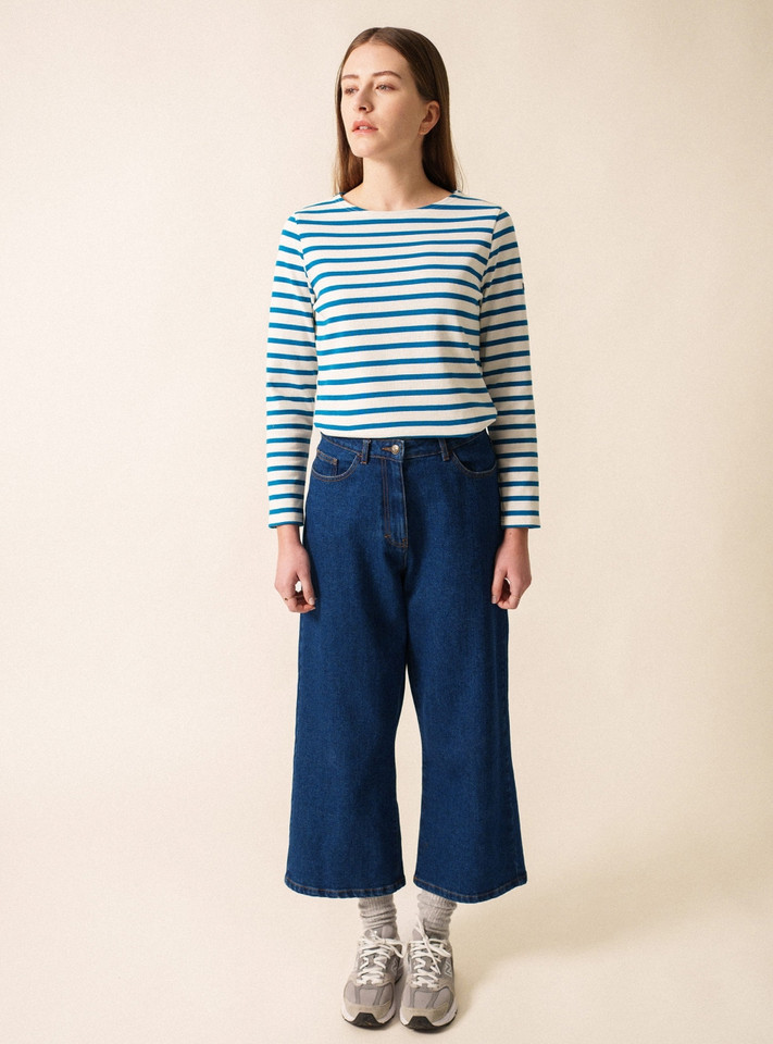 Saint James Women's Minquidame Breton Sailor Striped Shirt 