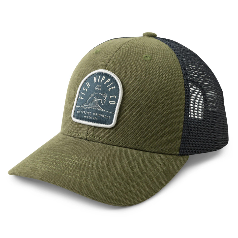 Fish Hippie Zealous Trucker Hat Brick Agave 