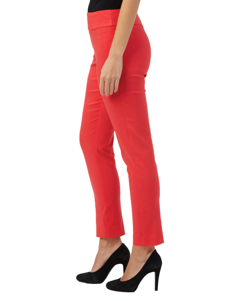 Krazy Larry  Pull-On Ankle Pants in Tomato Red 