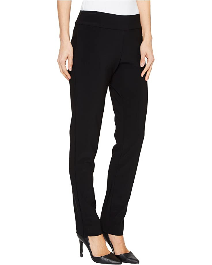 Krazy Larry Microfiber Skinny Pull-On Dress Pants in Black. 