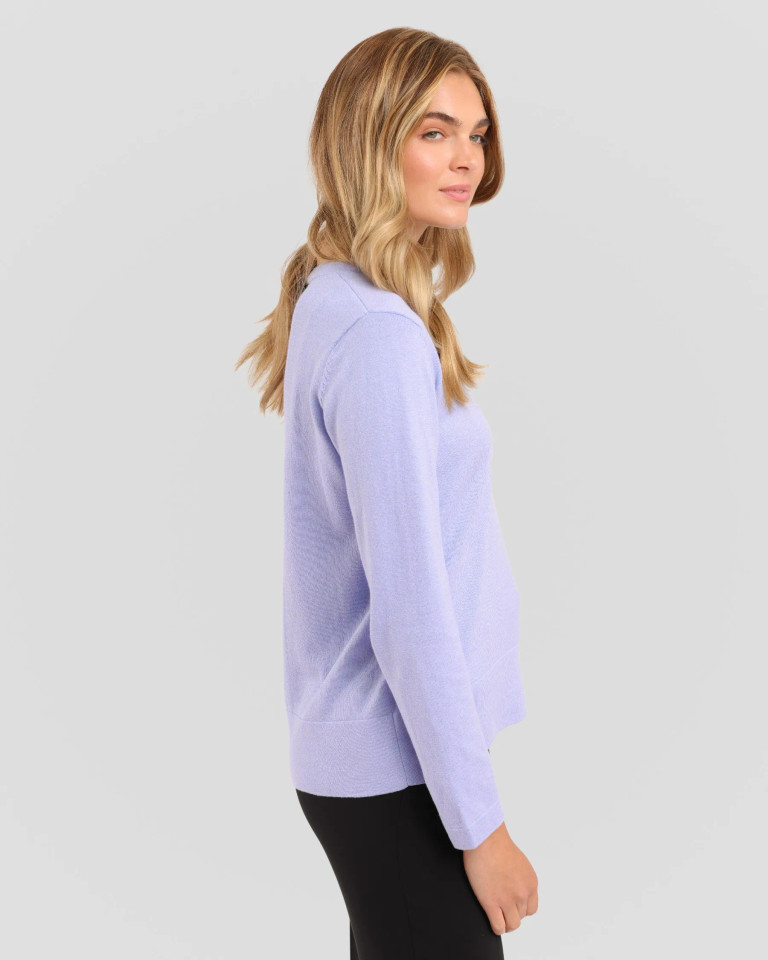 Alashan Cashmere Cotton Cashmere West Palm Pullover in Dew 