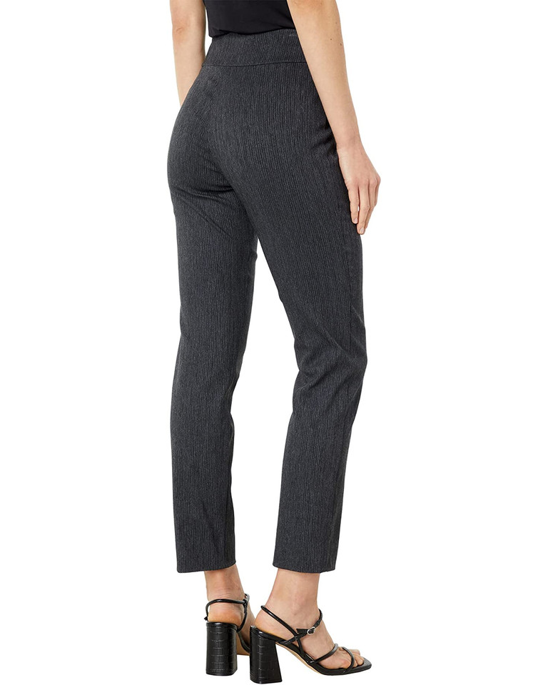 Back View of Krazy larry Pull-On Ankle Pants in Black Ash