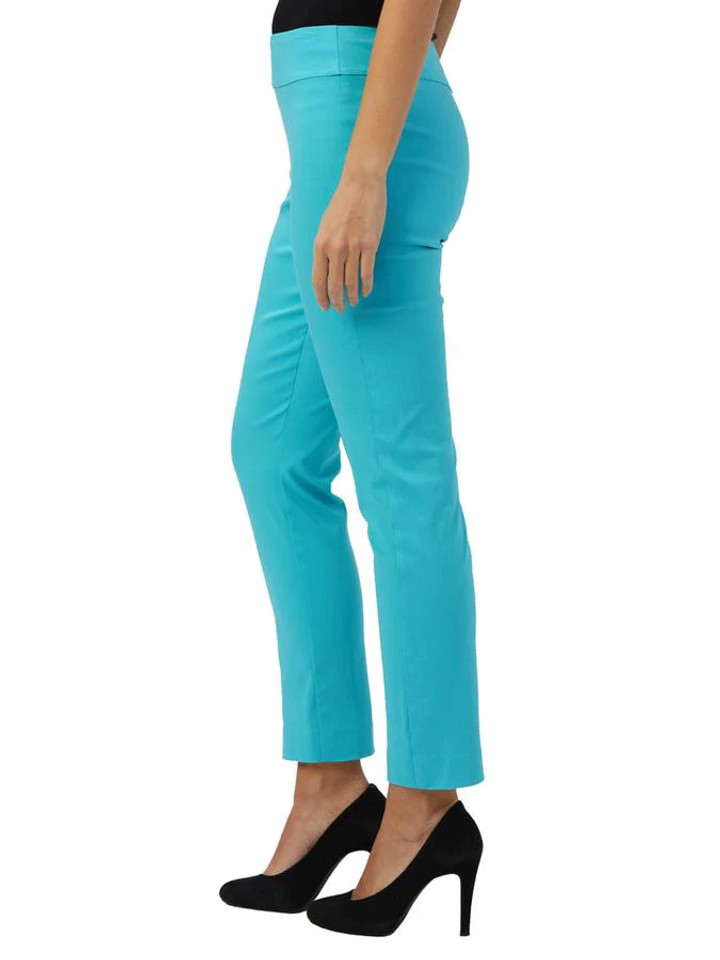 Krazy Larry  Pull-On Ankle Pants in Turquoise